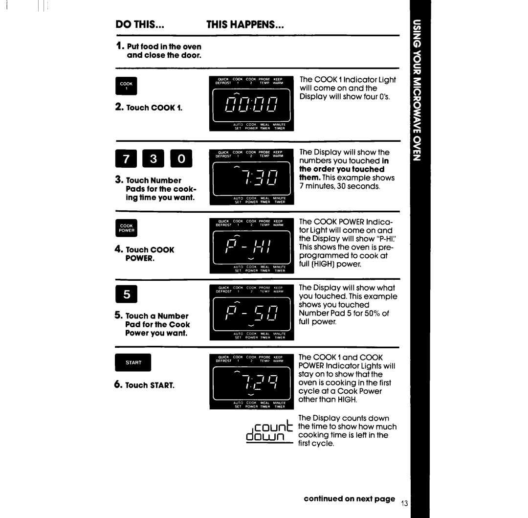 Whirlpool SM958PES, SM988PES manual Count 