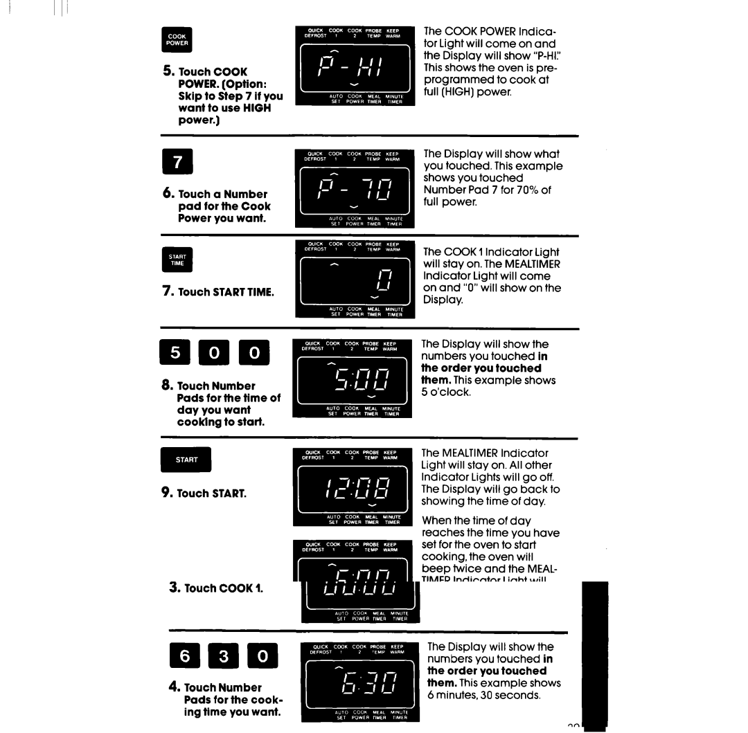 Whirlpool SM988PES, SM958PES manual Count down 