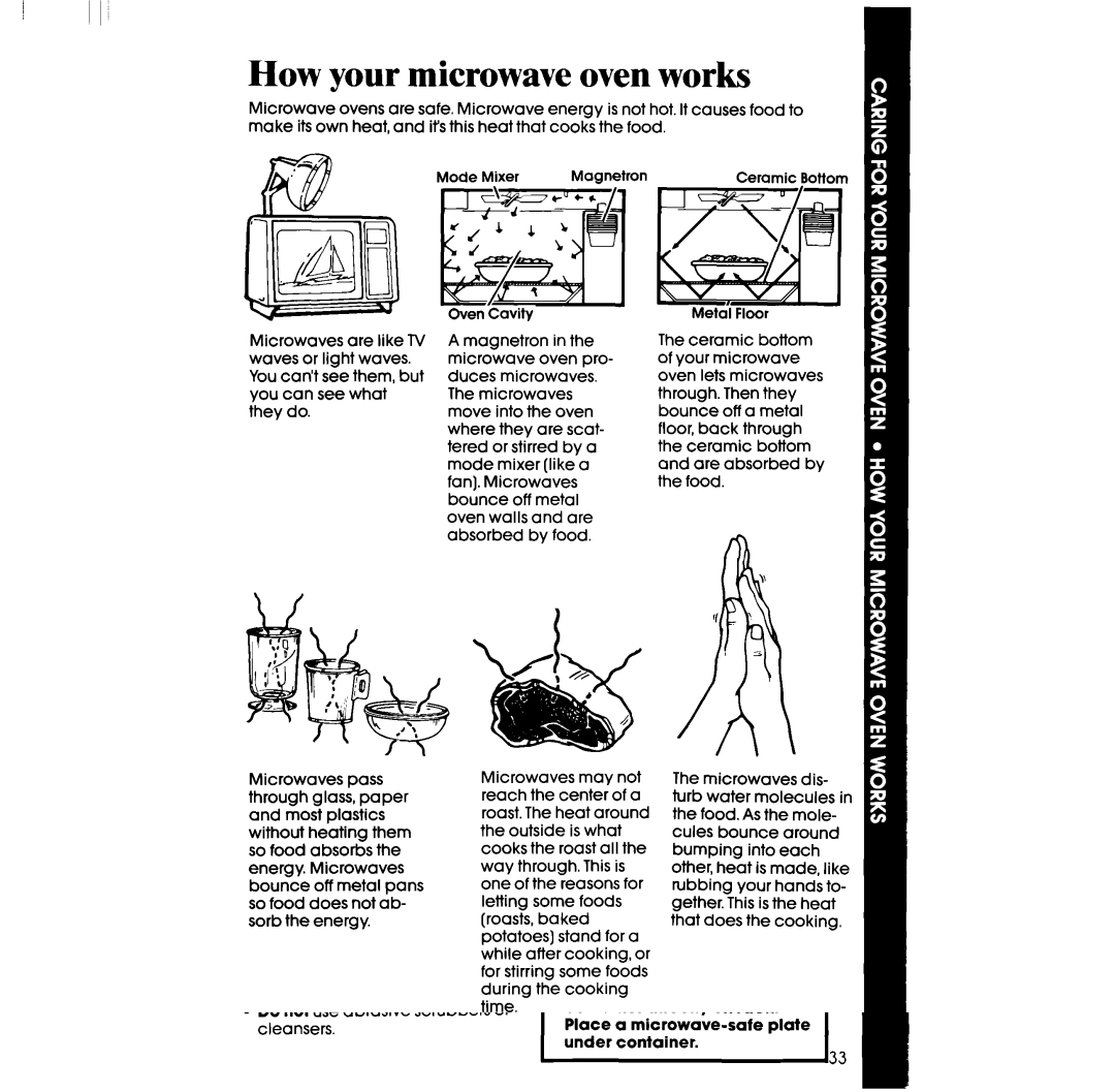 Whirlpool SM958PES, SM988PES manual How your microwave oven works 