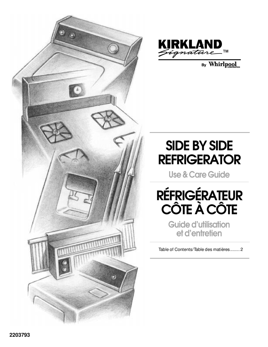 Whirlpool SS25AQXHW00 manual Use & Care Guide, Guide d’utilisation Et d’entretien, 2203793 