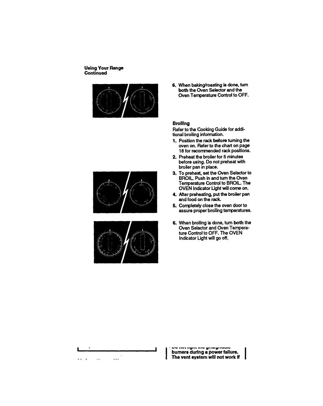 Whirlpool SS373PEX manual Uslng Your Range Brolllng 