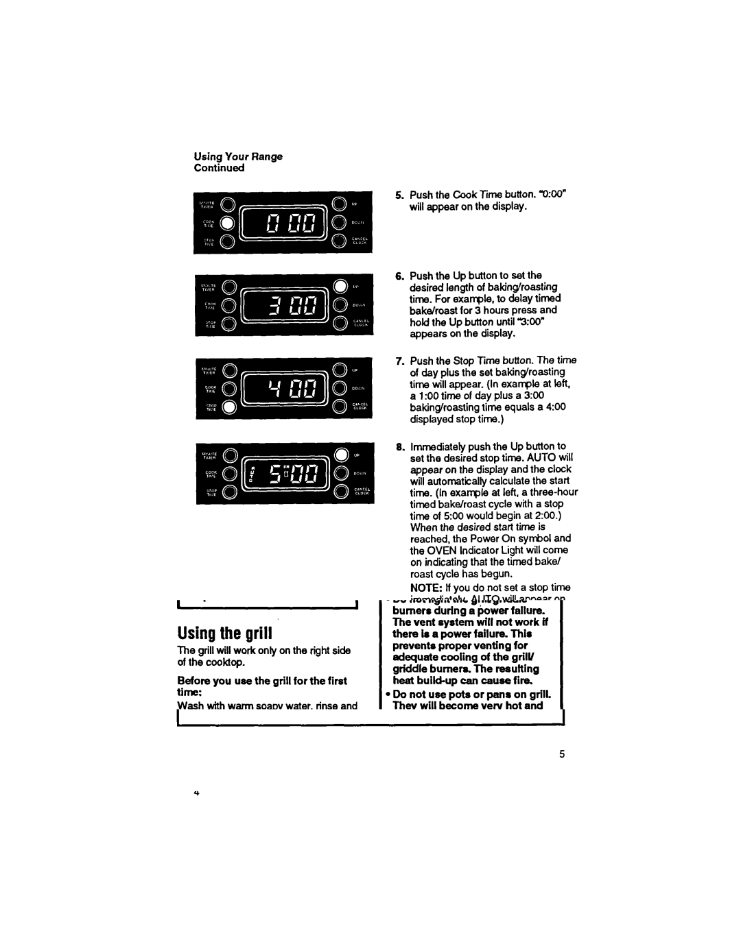 Whirlpool SS373PEX manual Using Your Range 