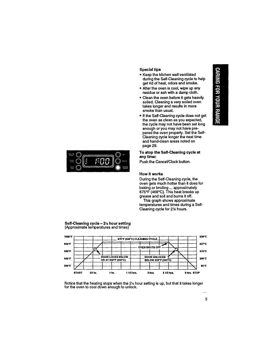 Whirlpool SS373PEX manual Keep the kitchen well ventilated, Approximate temperatures and times 