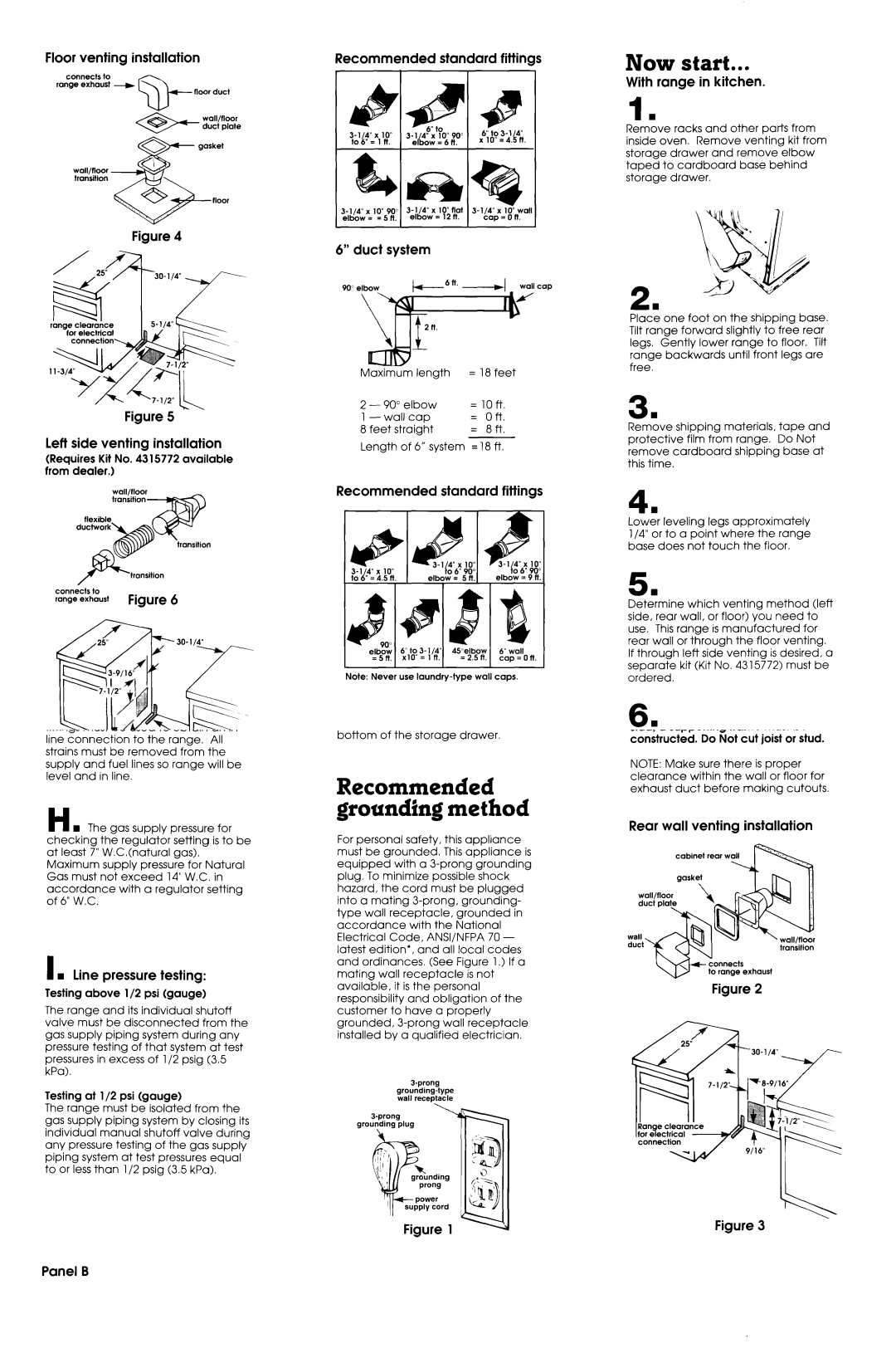 Whirlpool SS373PEX1 installation instructions Now start 