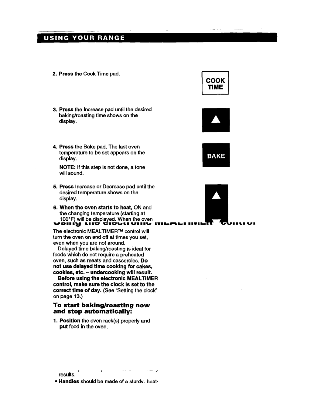 Whirlpool SS385PEB warranty Cook Time 