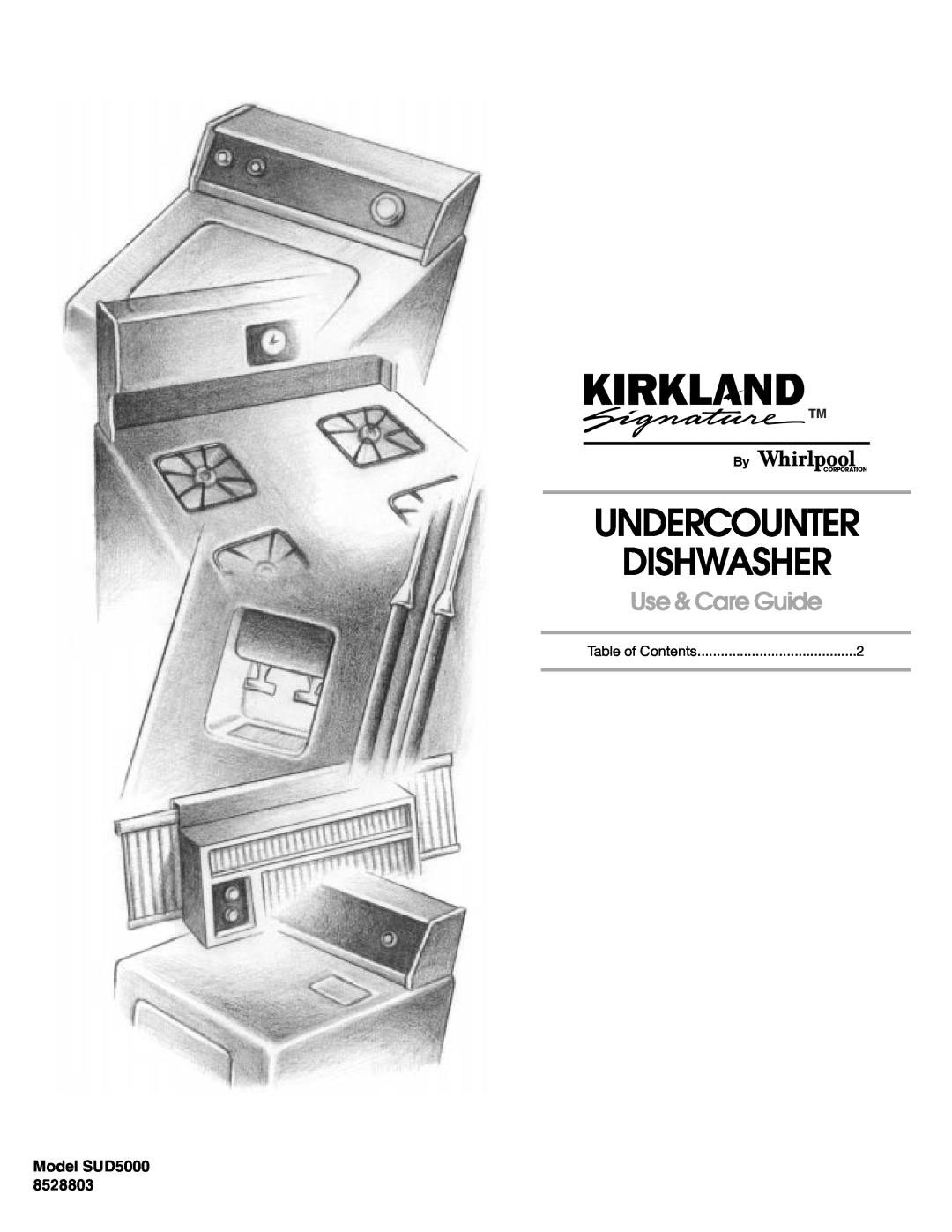 Whirlpool SUD5000 manual Undercounter Dishwasher, Use & Care Guide 
