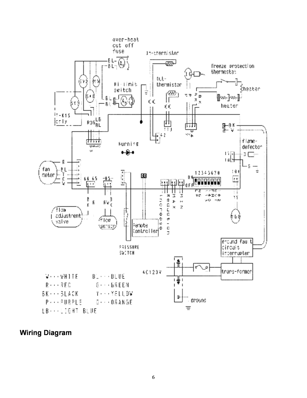 Whirlpool T-K1S installation manual Wiring Diagram 