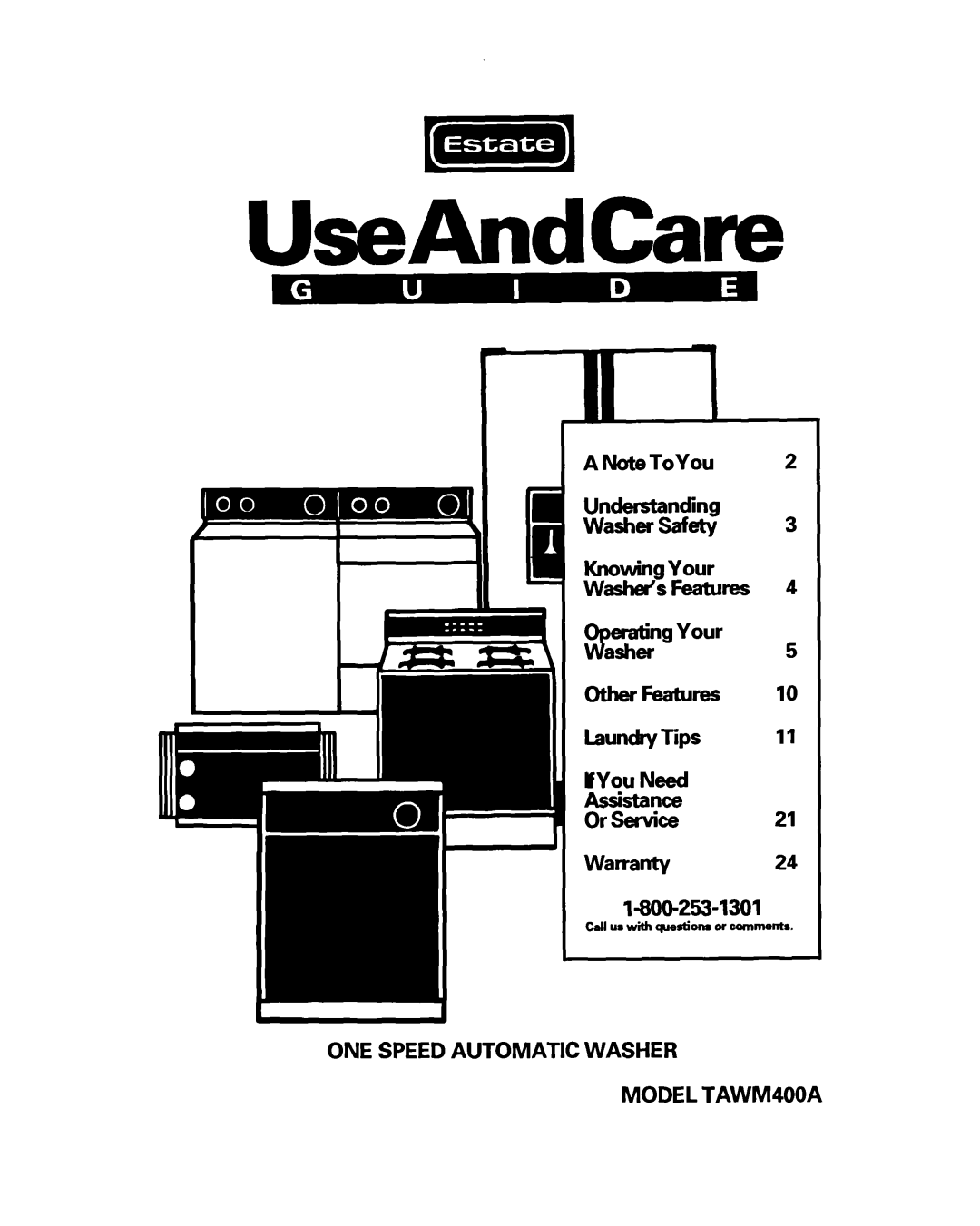 Whirlpool TAWM400A warranty UseAndCane 