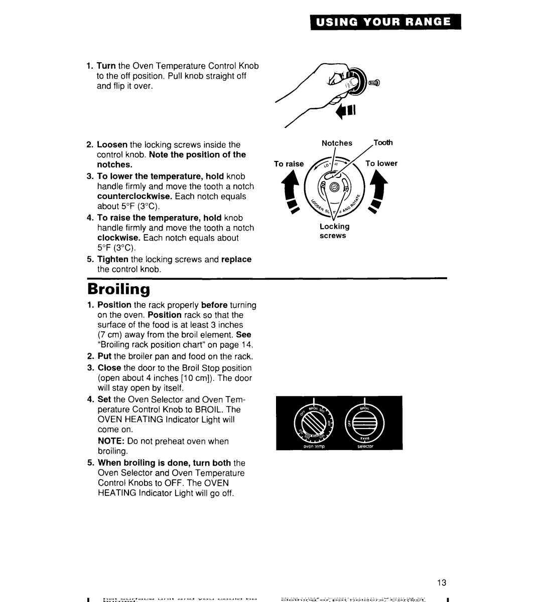 Whirlpool TER20WOD manual Broiling 