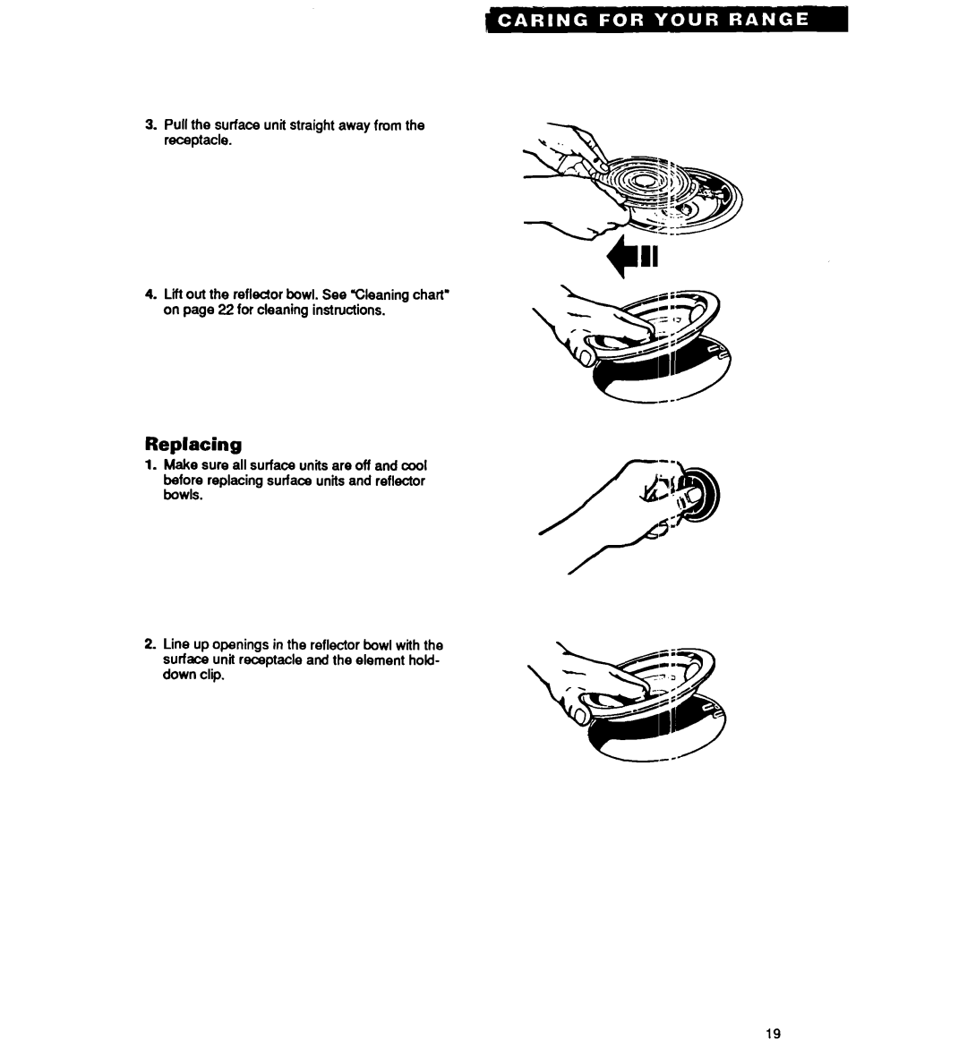 Whirlpool TER20WOY manual Replacing 