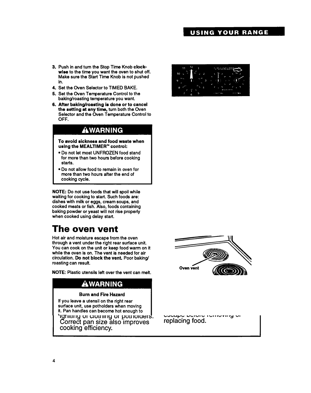 Whirlpool TER46WOY manual Oven vent 