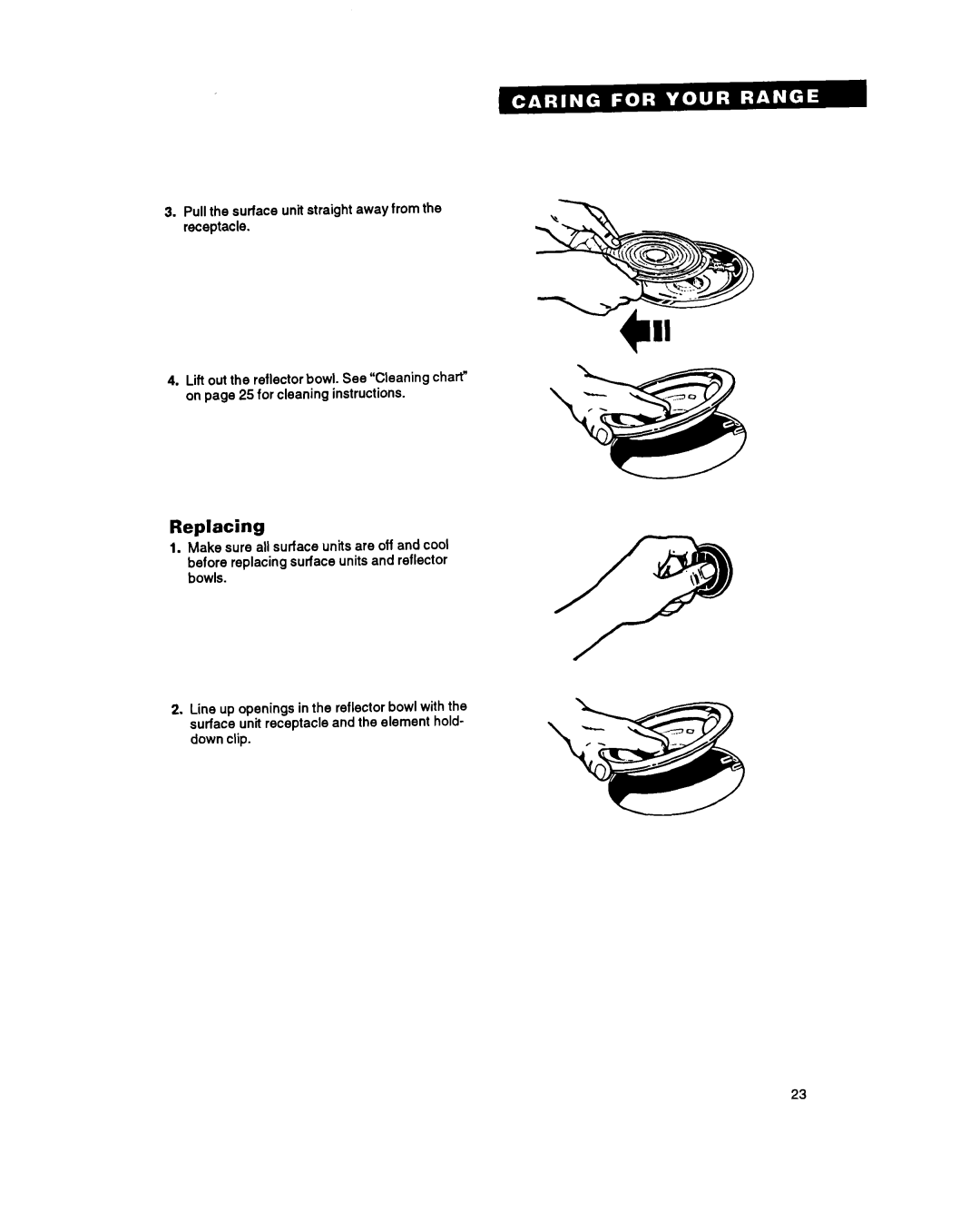 Whirlpool TER46WOY manual Replacing 