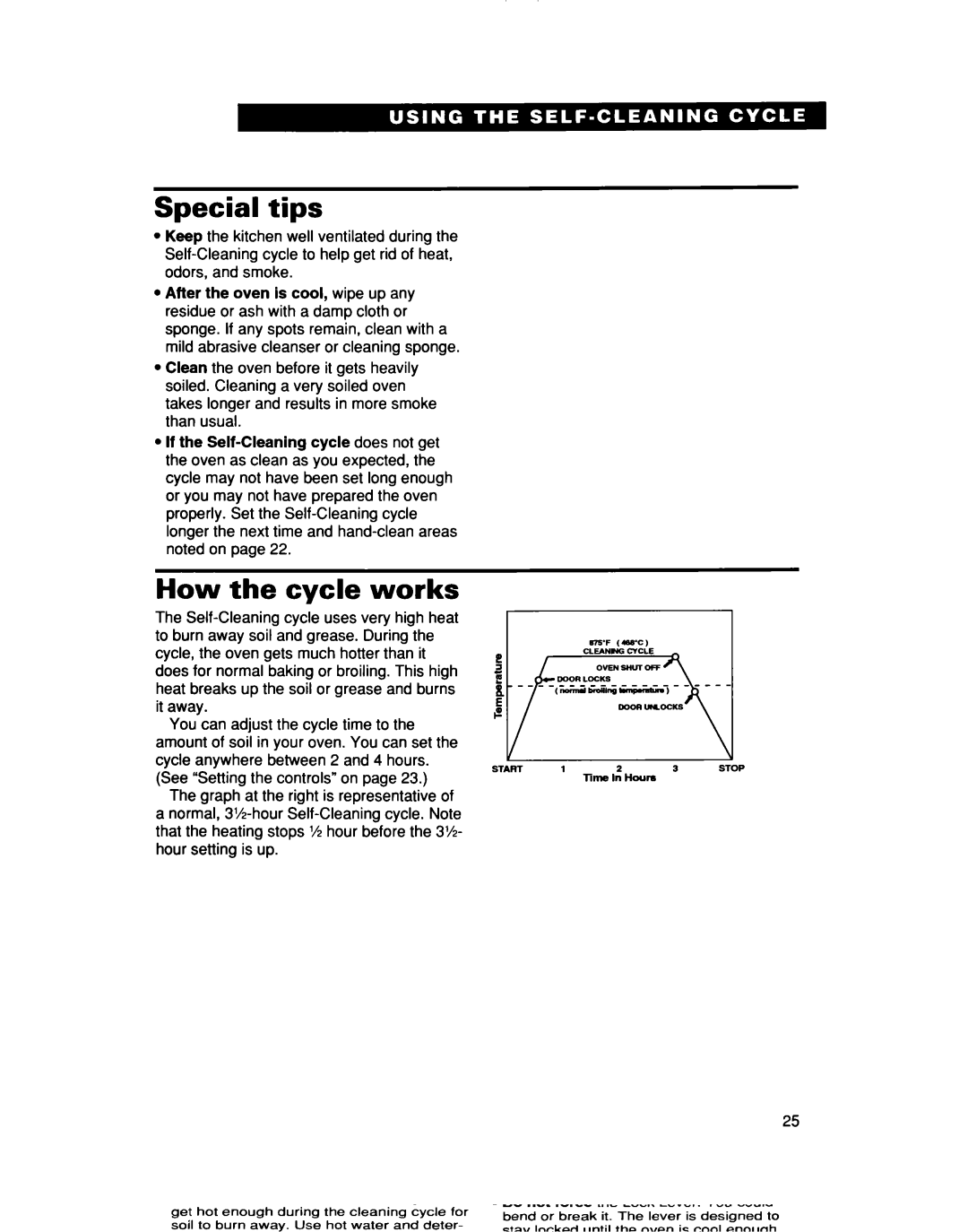 Whirlpool TER50W0D warranty Special tips, How the cycle works 