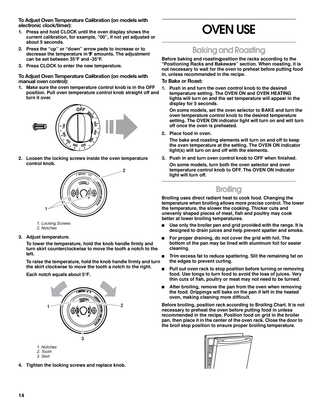 Whirlpool TEP325, TES325, TEP315, TES355 manual Broiling, To Bake or Roast 