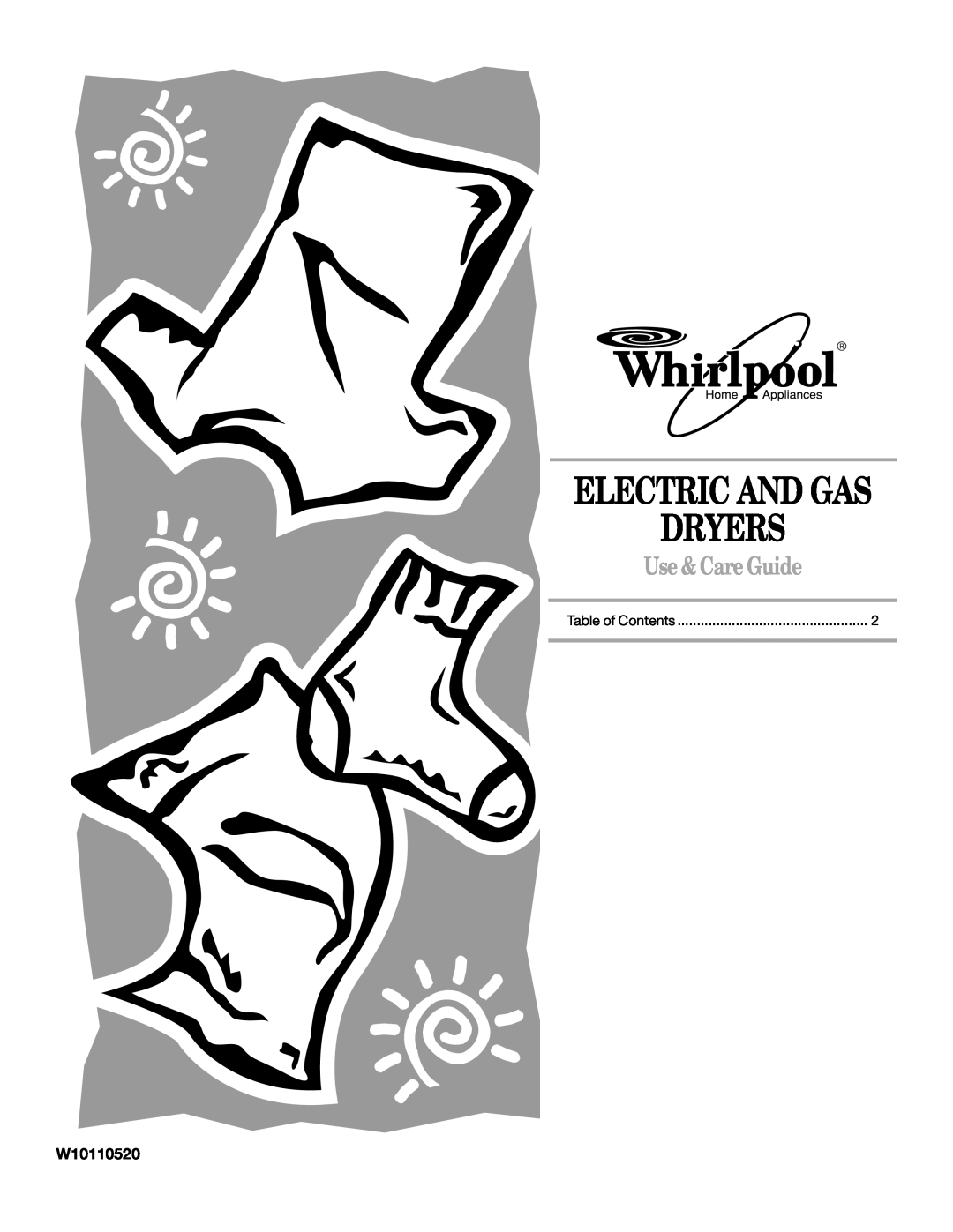 Whirlpool Top-Load Dryer manual Electric And Gas Dryers, Use & Care Guide 