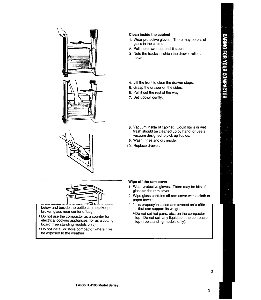 Whirlpool TUSIOOX, TU4100X, TF4600X, TFSGOOX manual TF66001TU6100 Model Series TF4600~U4100 Model Series 