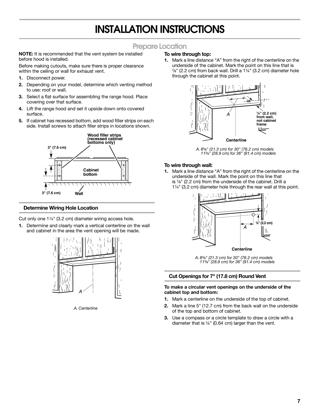 Whirlpool W10400320B, UXT2036AY, UXT2030AY, LI3Z2A installation instructions Installation Instructions, Prepare Location 