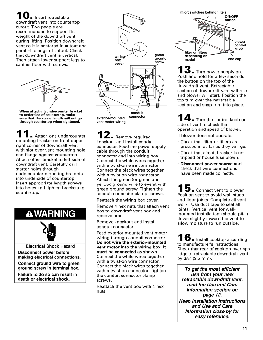 Whirlpool Vent system installation instructions Model 