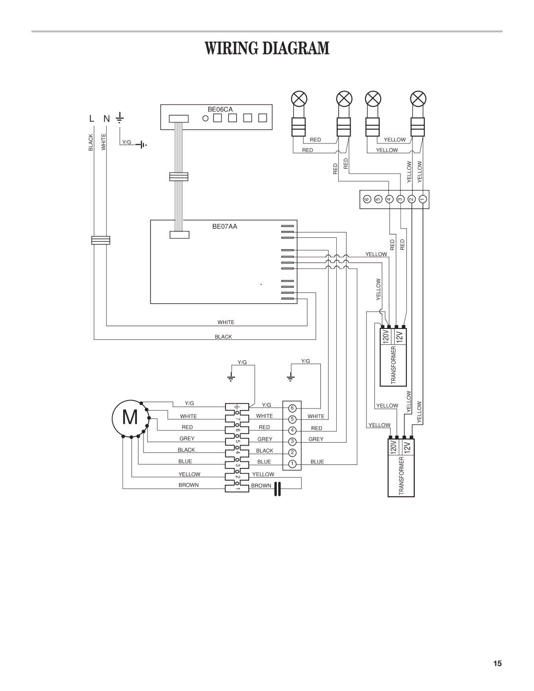 Whirlpool Ventilation Hood installation instructions Wiring Diagram 