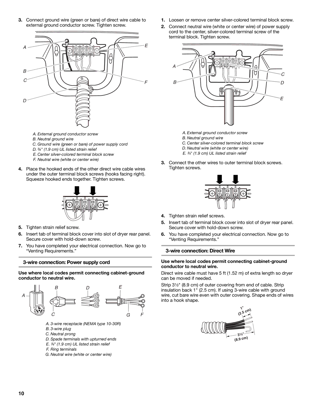 Whirlpool W10054070A manual Bde Cg F 