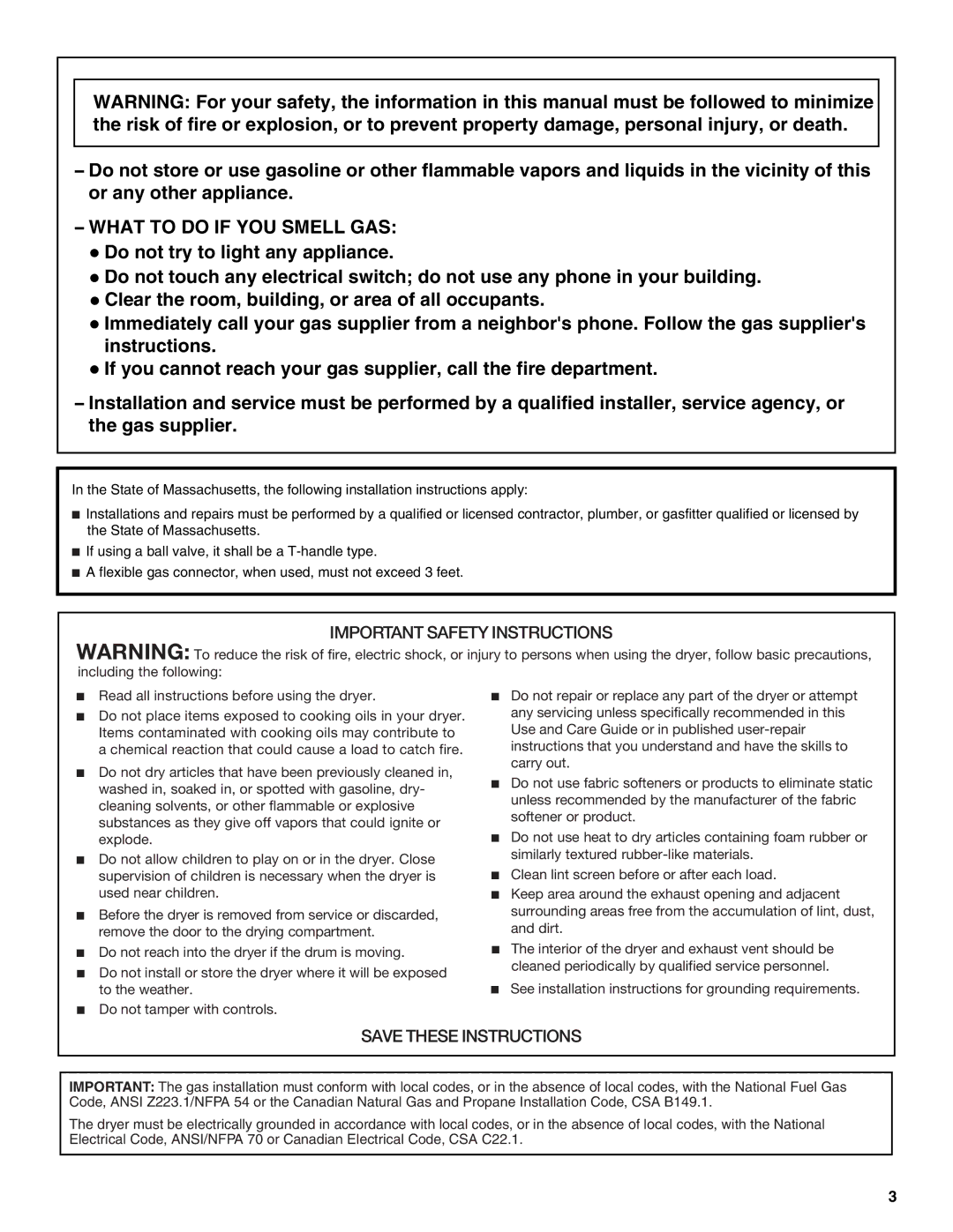 Whirlpool W10136970C manual What to do if YOU Smell GAS 