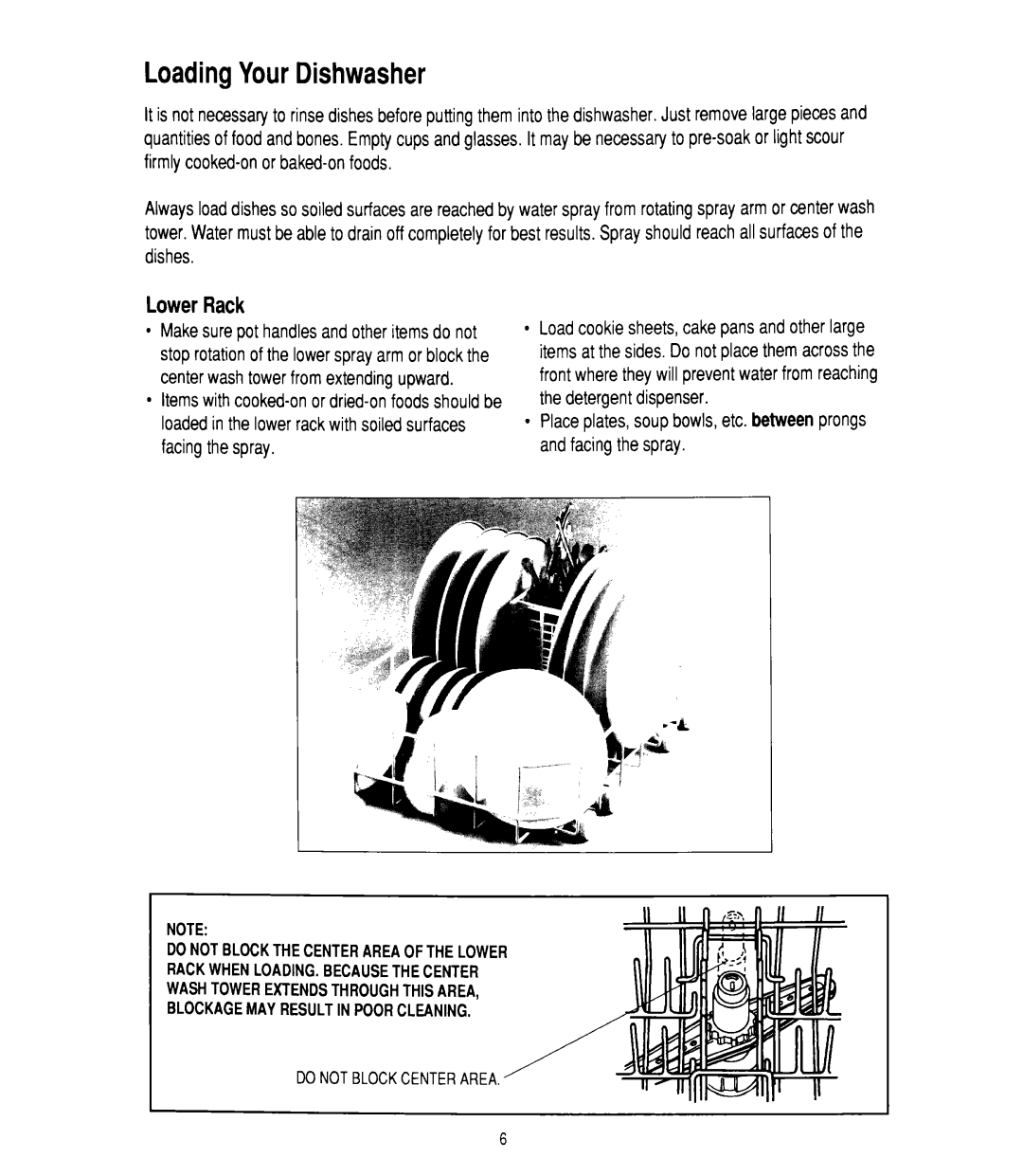 Whirlpool W10142816B manual LoadingYourDishwasher, LowerRack 