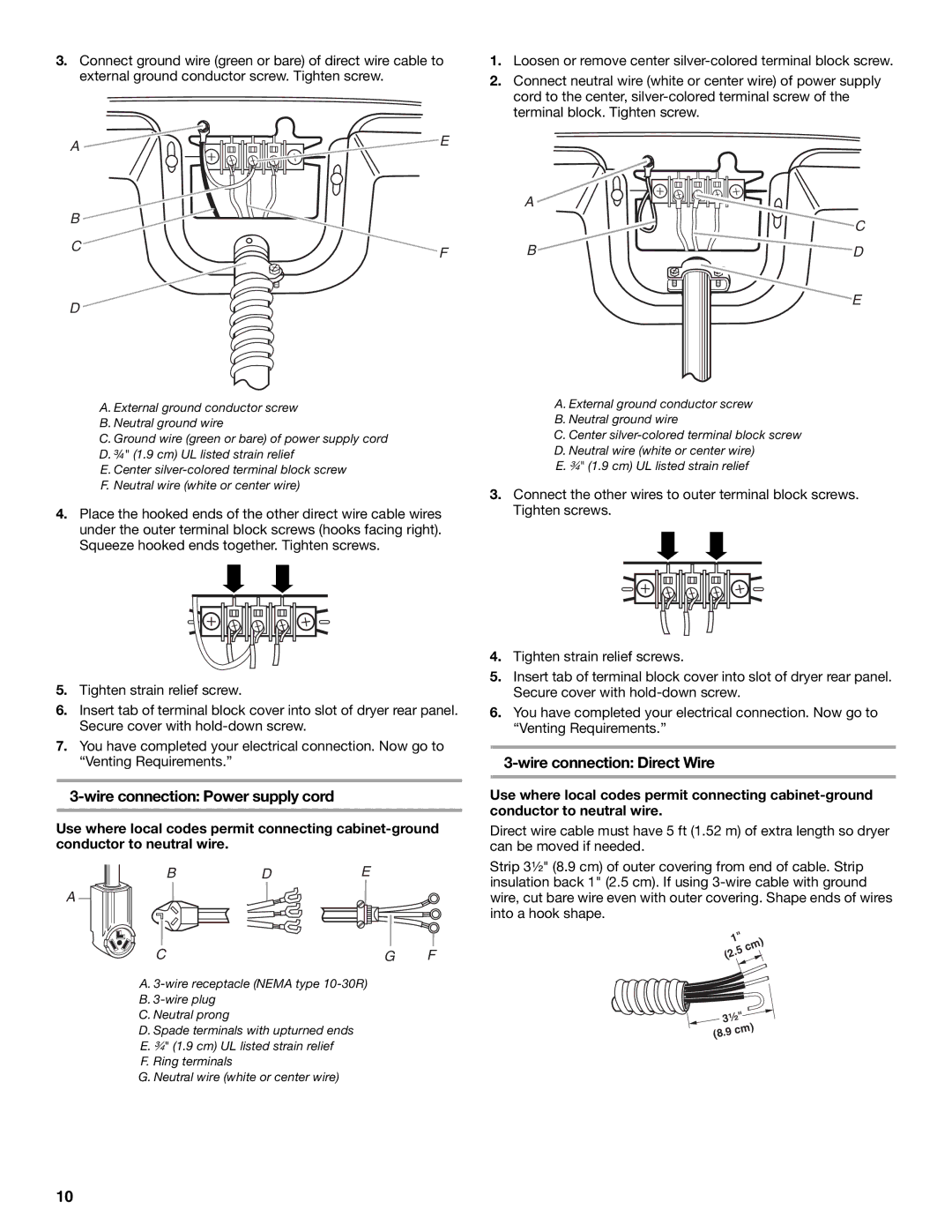 Whirlpool W10151492A, W10151493A manual Bde Cg F 