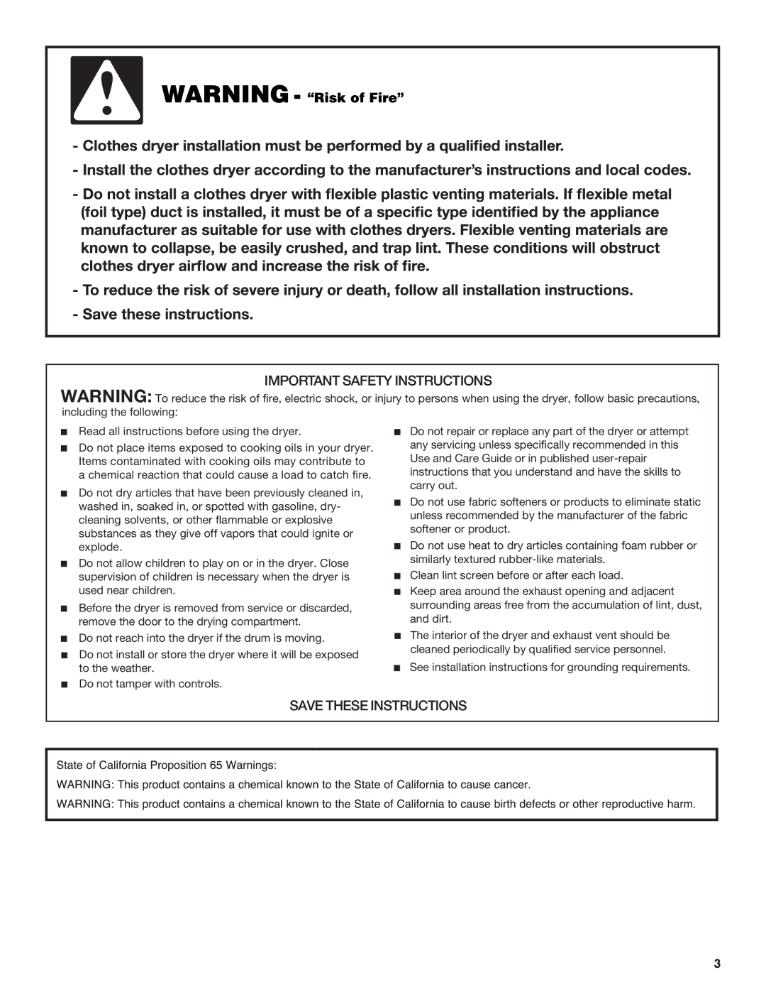 Whirlpool W10151493B, W10151492B manual 