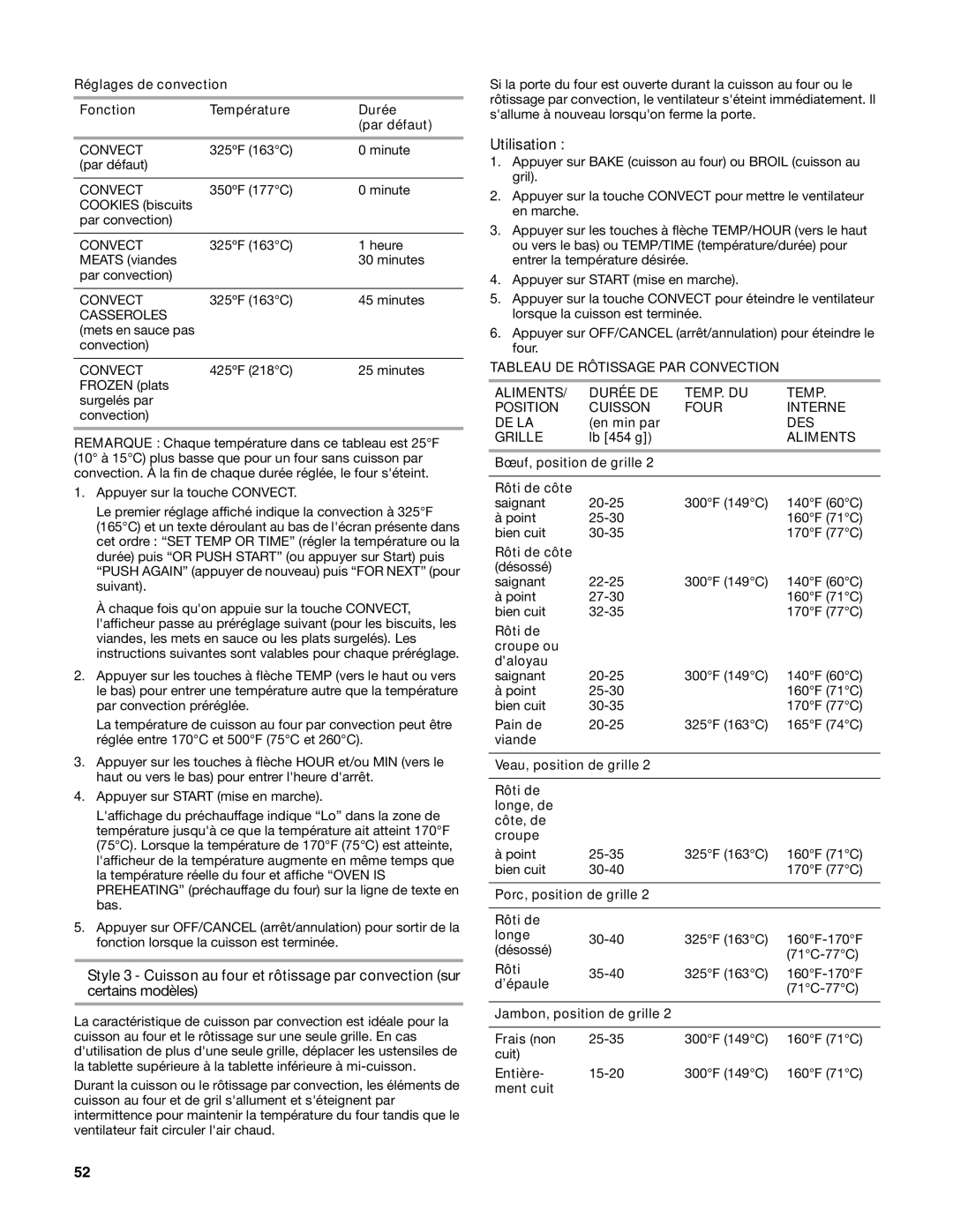 Whirlpool W10162205A manual Certains modèles, Des 