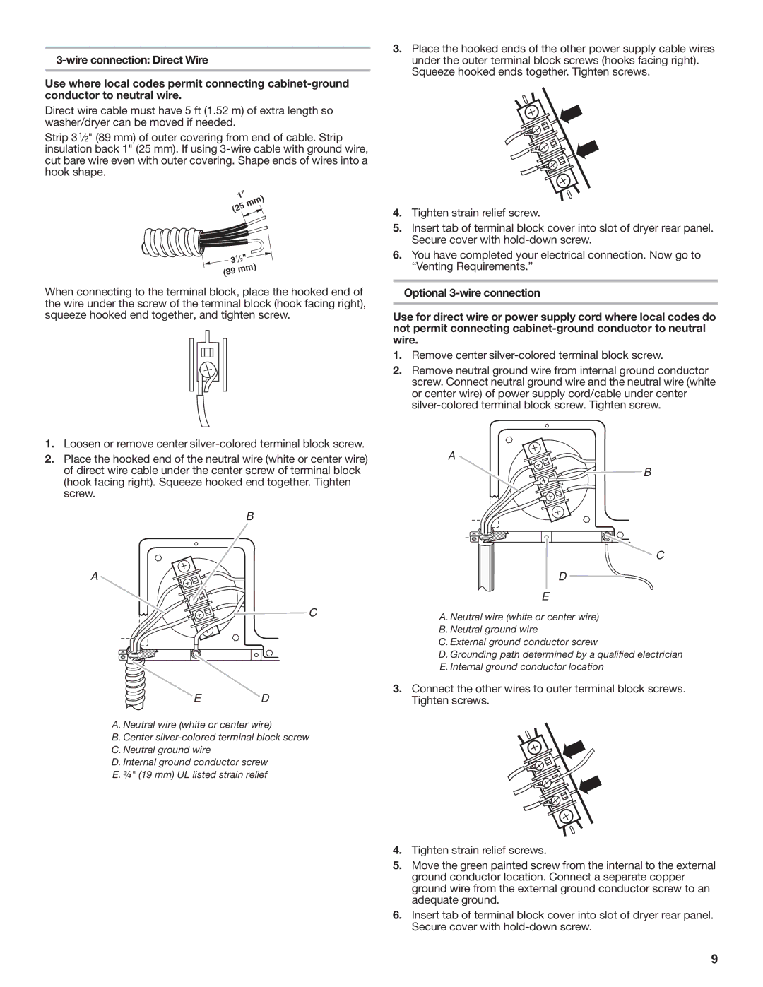 Whirlpool W10222387A installation instructions 25mm 