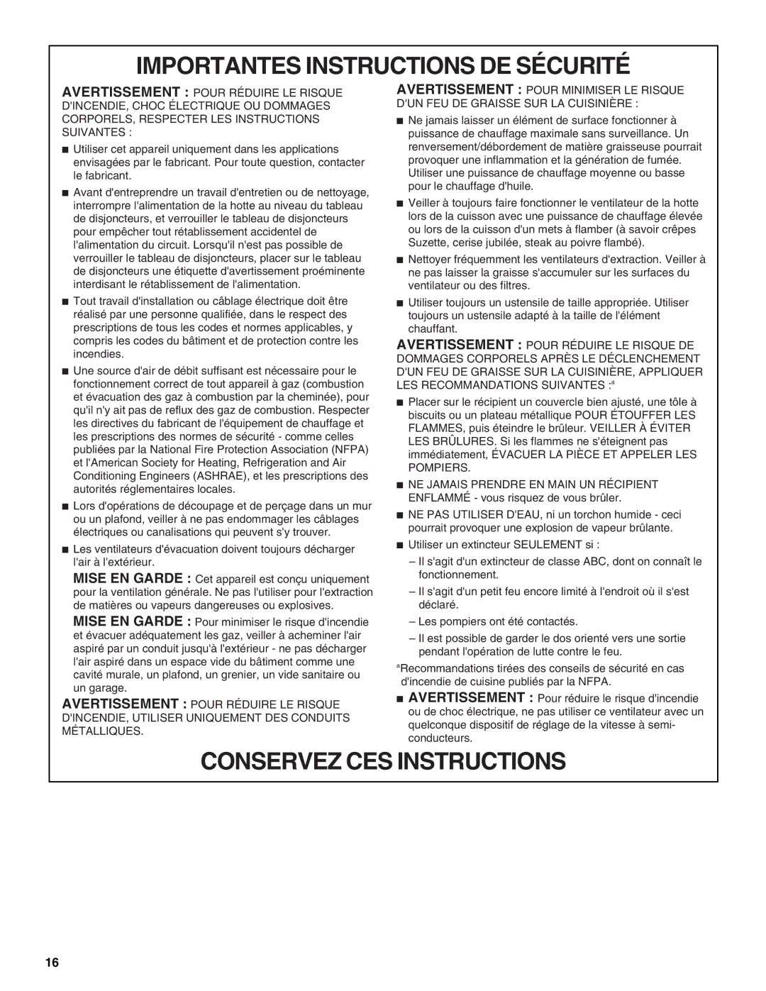 Whirlpool W10240582A, 99044506A installation instructions Conservez CES Instructions 