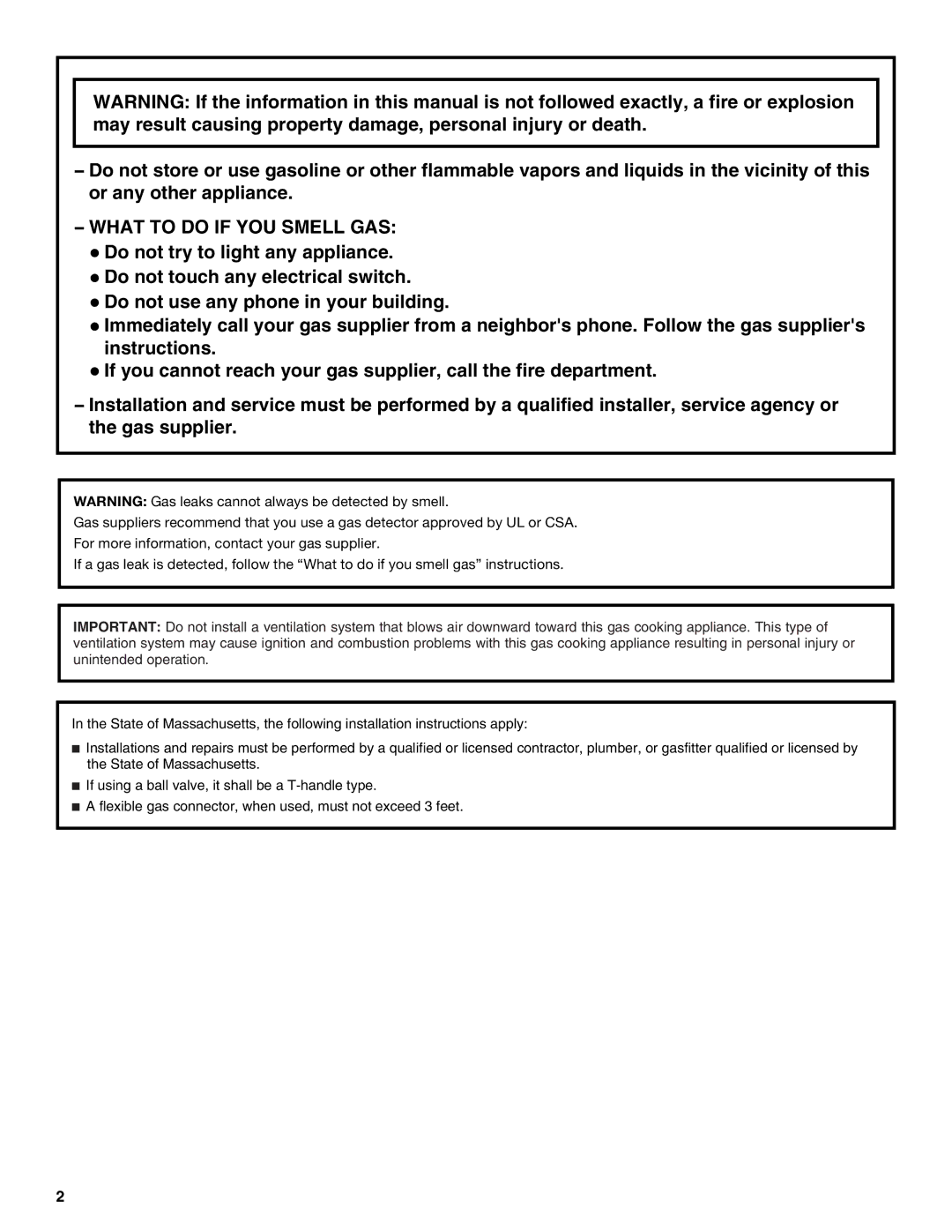 Whirlpool W10526072A installation instructions What to do if YOU Smell GAS 