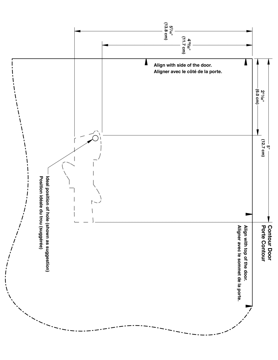 Whirlpool W10726840A installation instructions Contour Door, Porte Contour 