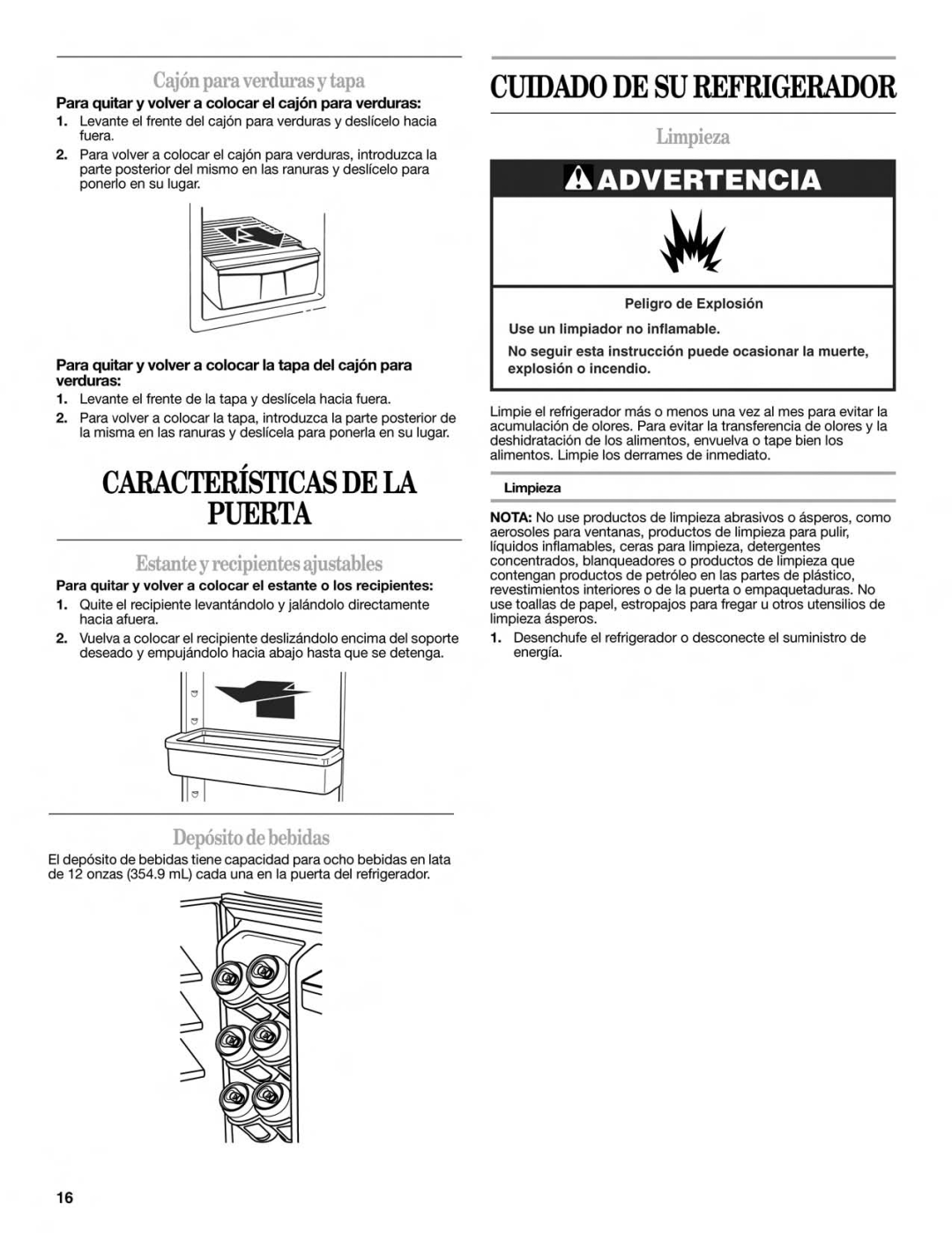 Whirlpool WAR449W manual 