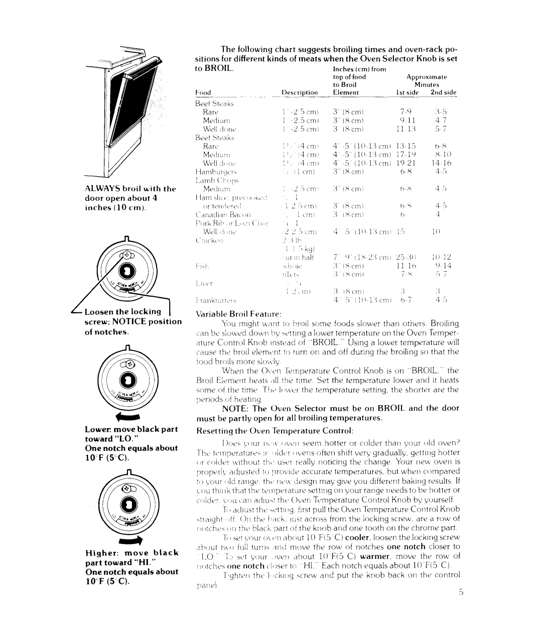 Whirlpool WE-345P manual To Broil 