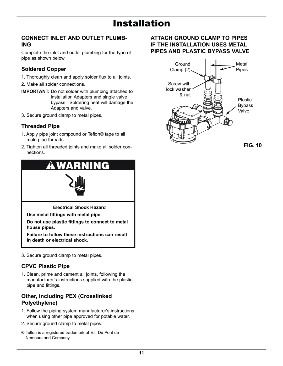 Whirlpool WHELJ1 manual Connect Inlet and Outlet PLUMB- ING, Soldered Copper 