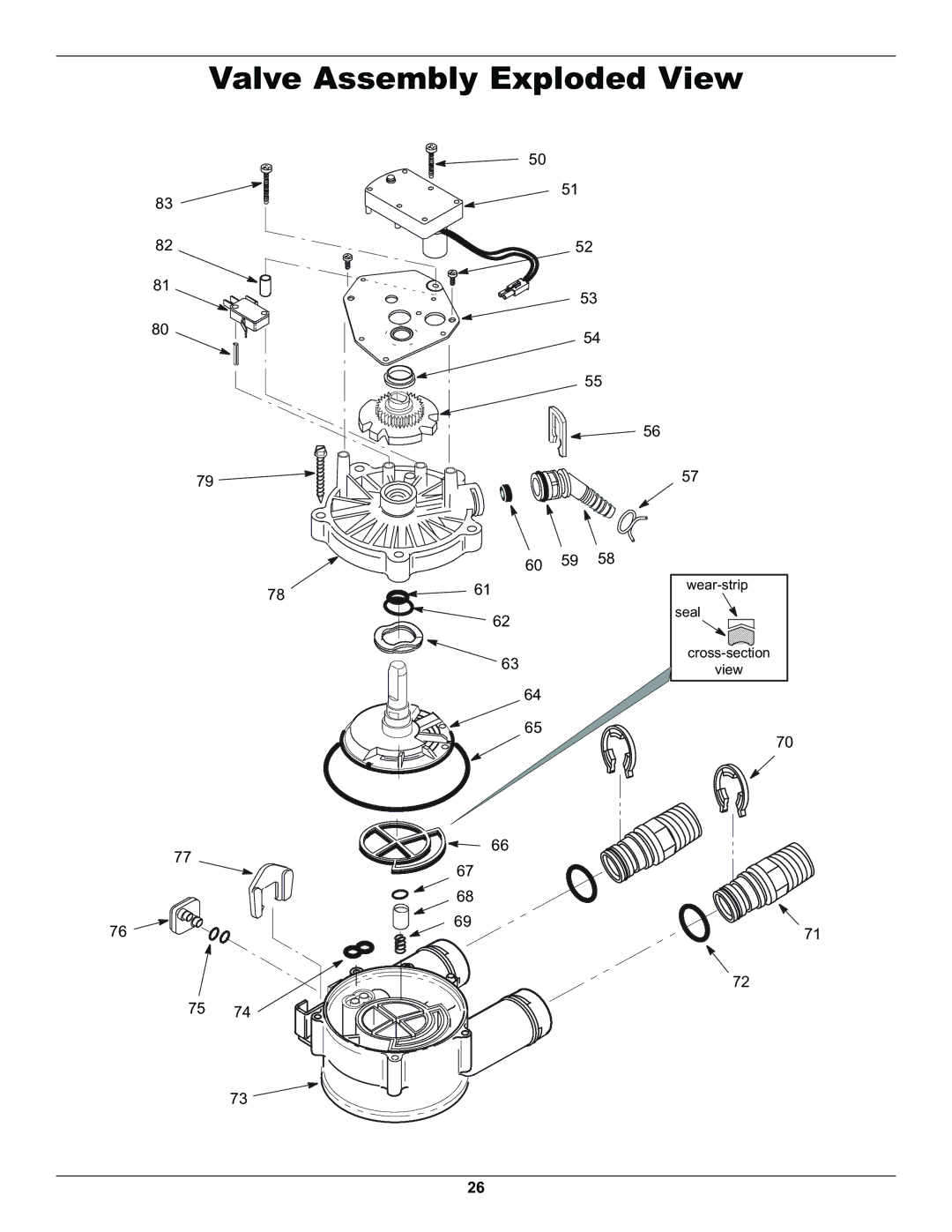 Whirlpool WHELJ1 manual Valve Assembly Exploded View 