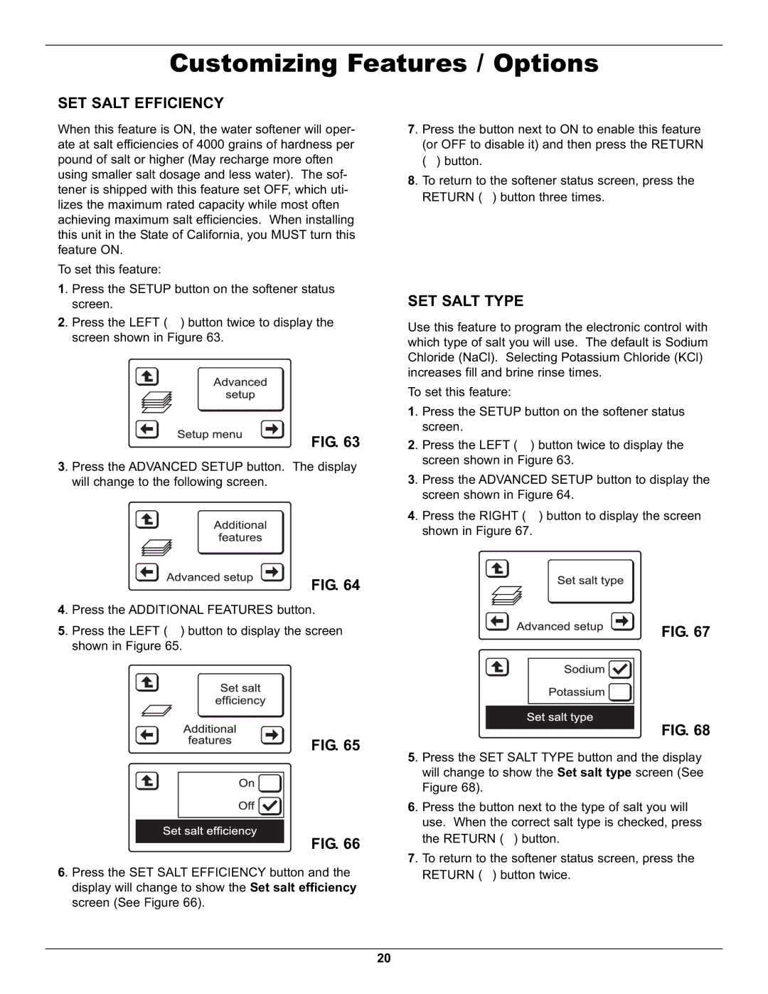 Whirlpool WHES48 operation manual SET Salt Efficiency, SET Salt Type 