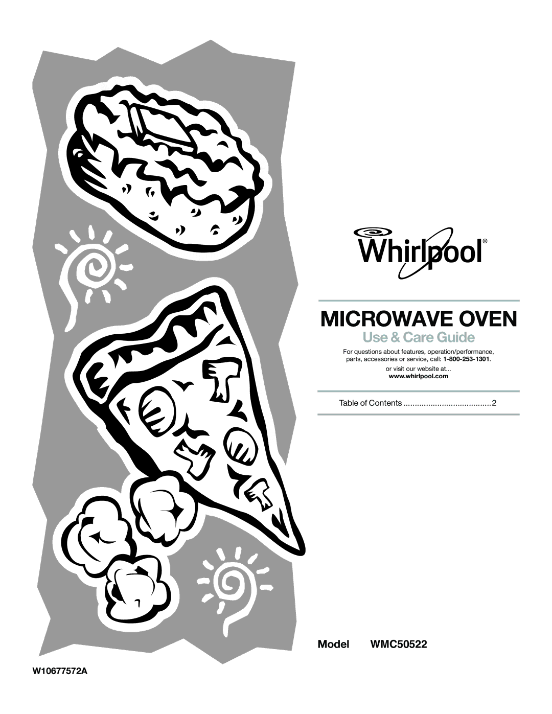 Whirlpool WMC50522 manual Microwave Oven, W10677572A 