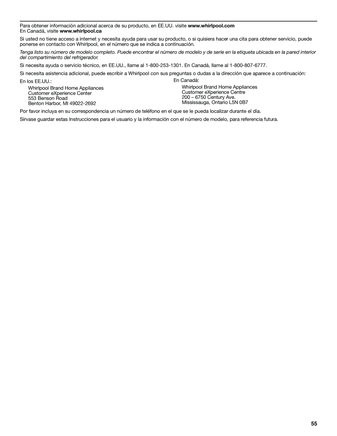 Whirlpool WRF560SEYW, WRF560SMYW, WRF560SMYM, WRF560SEYB, WRF560SEYM installation instructions Whirlpool Brand Home Appliances 