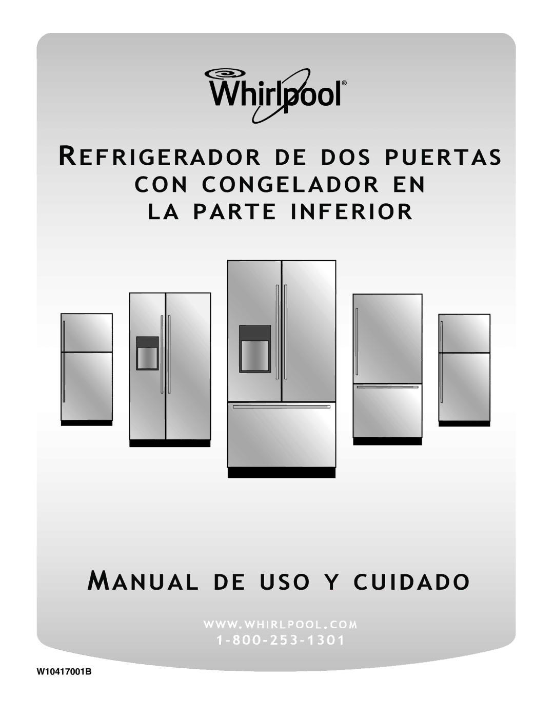 Whirlpool WRF989SDAB, WRF736SDAB, WRF989SDAM, WRF989SDAH, WRF736SDAM, WRF989SDAF, WRF736SDAF manual W.W H I R L P O O L .C O M 