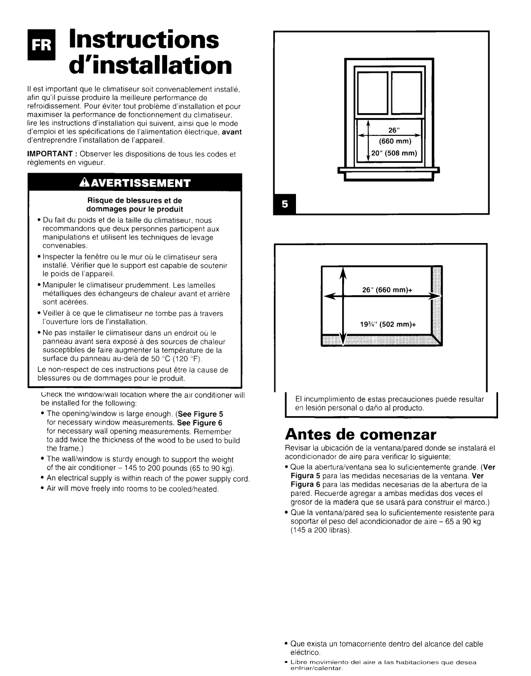 Whirlpool X18004D00 manual ’installationInstructions, Avant de commencer 