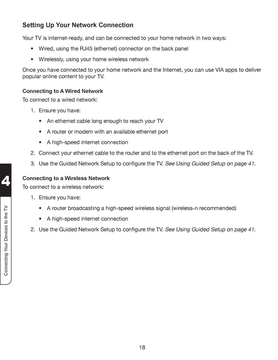 Whirlpool XVT3D424SV Setting Up Your Network Connection, Connecting to a Wired Network, Connecting to a Wireless Network 