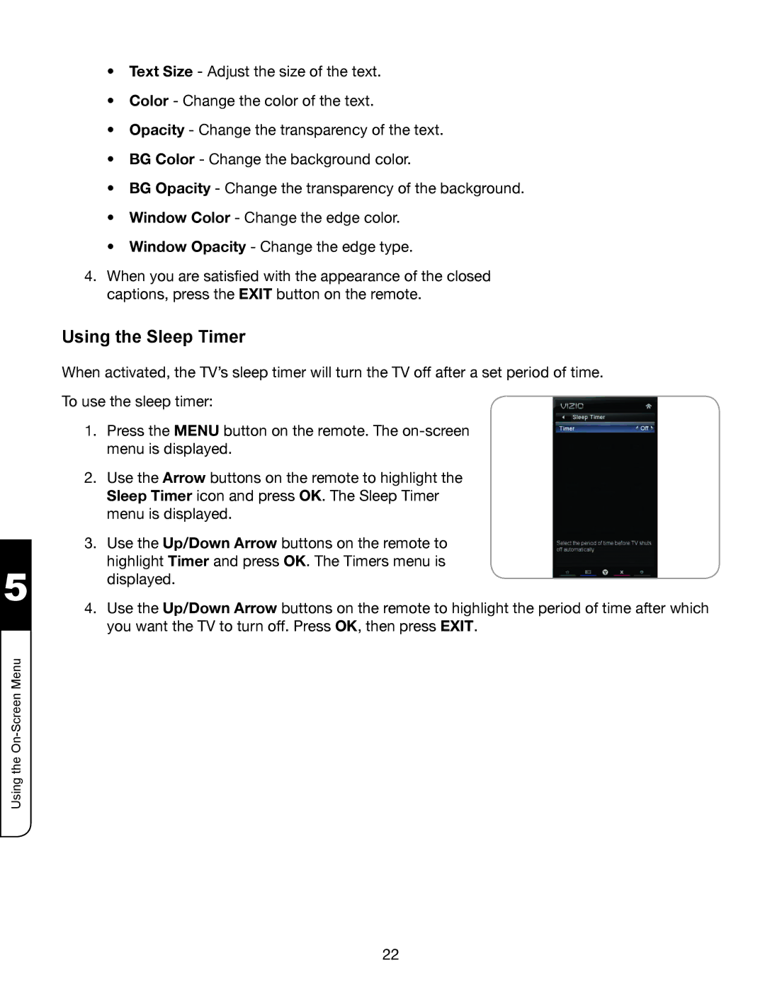 Whirlpool XVT3D424SV manual Using the Sleep Timer 