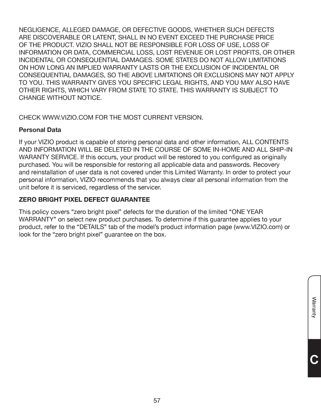 Whirlpool XVT3D424SV manual Personal Data 