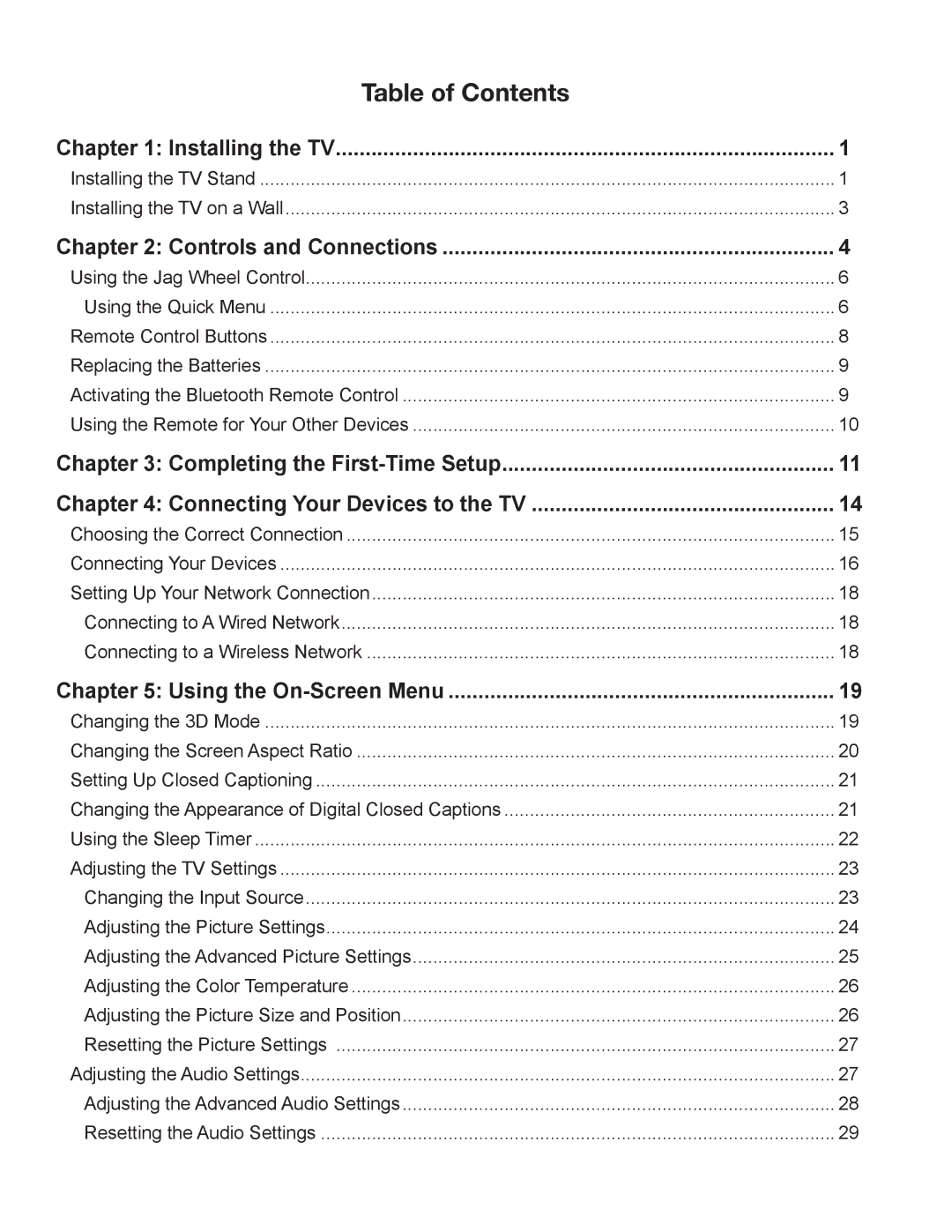 Whirlpool XVT3D424SV manual Table of Contents 