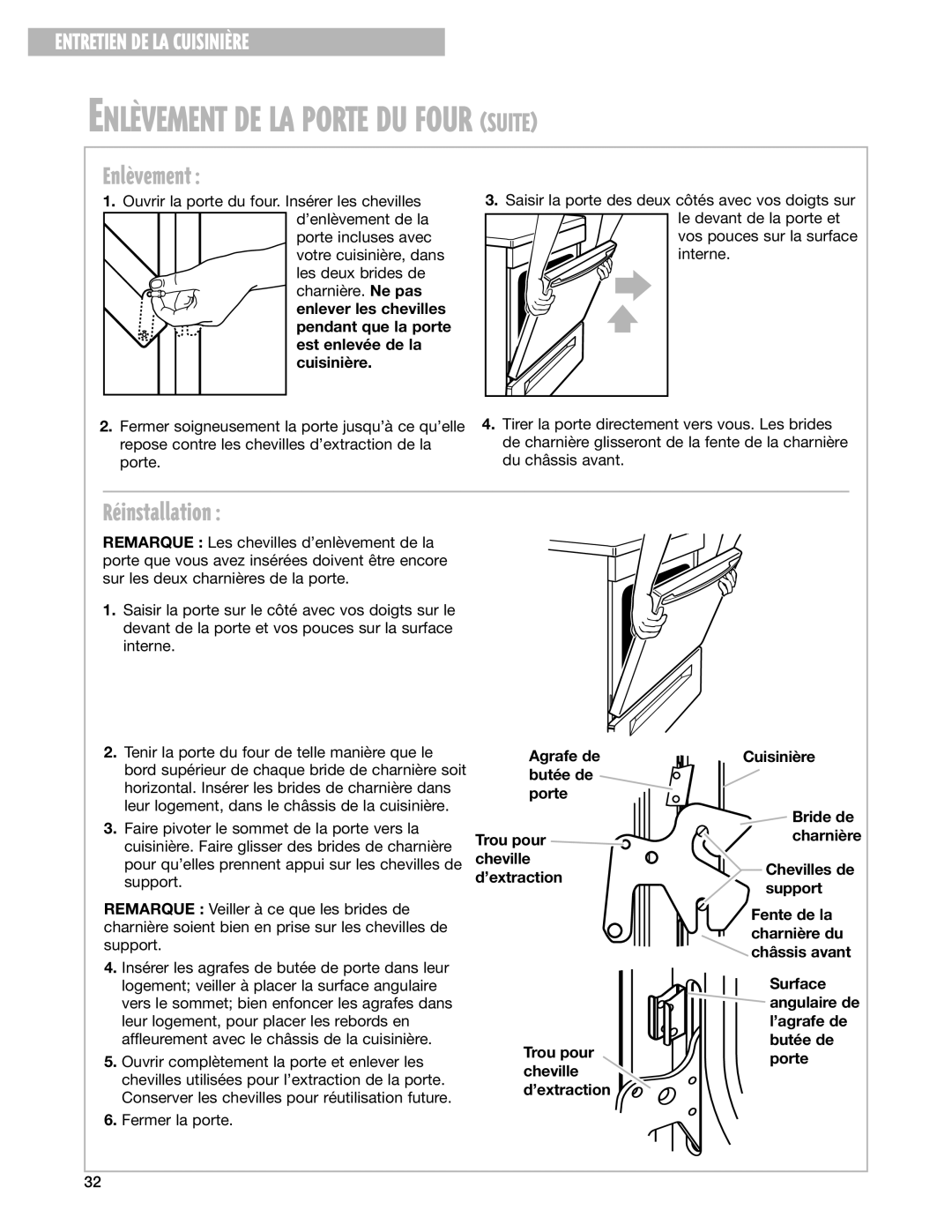 Whirlpool YGS395LEG warranty Enlvement, RŽinstallation 