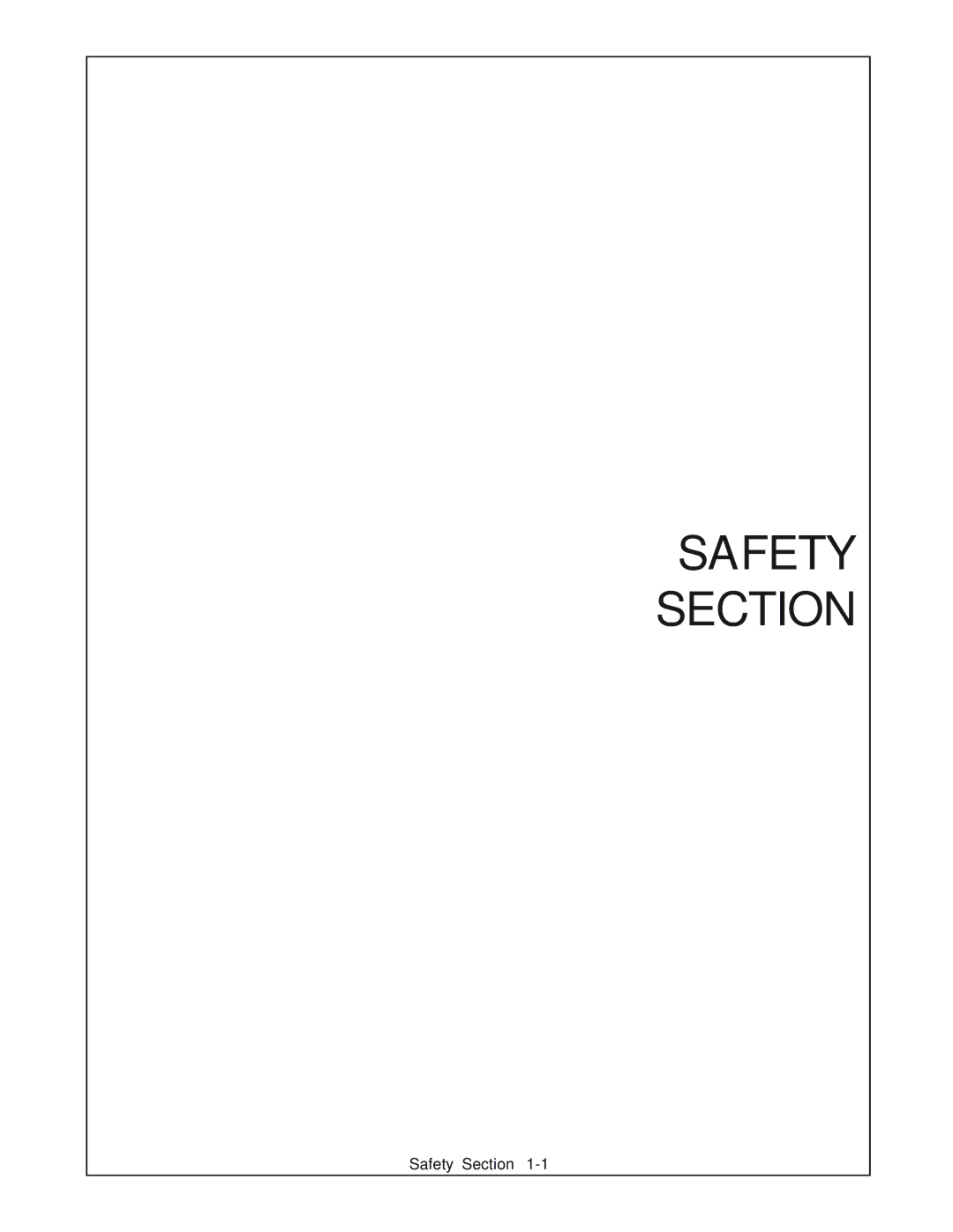 Whirlwind WW60-10001 manual Safety Section 