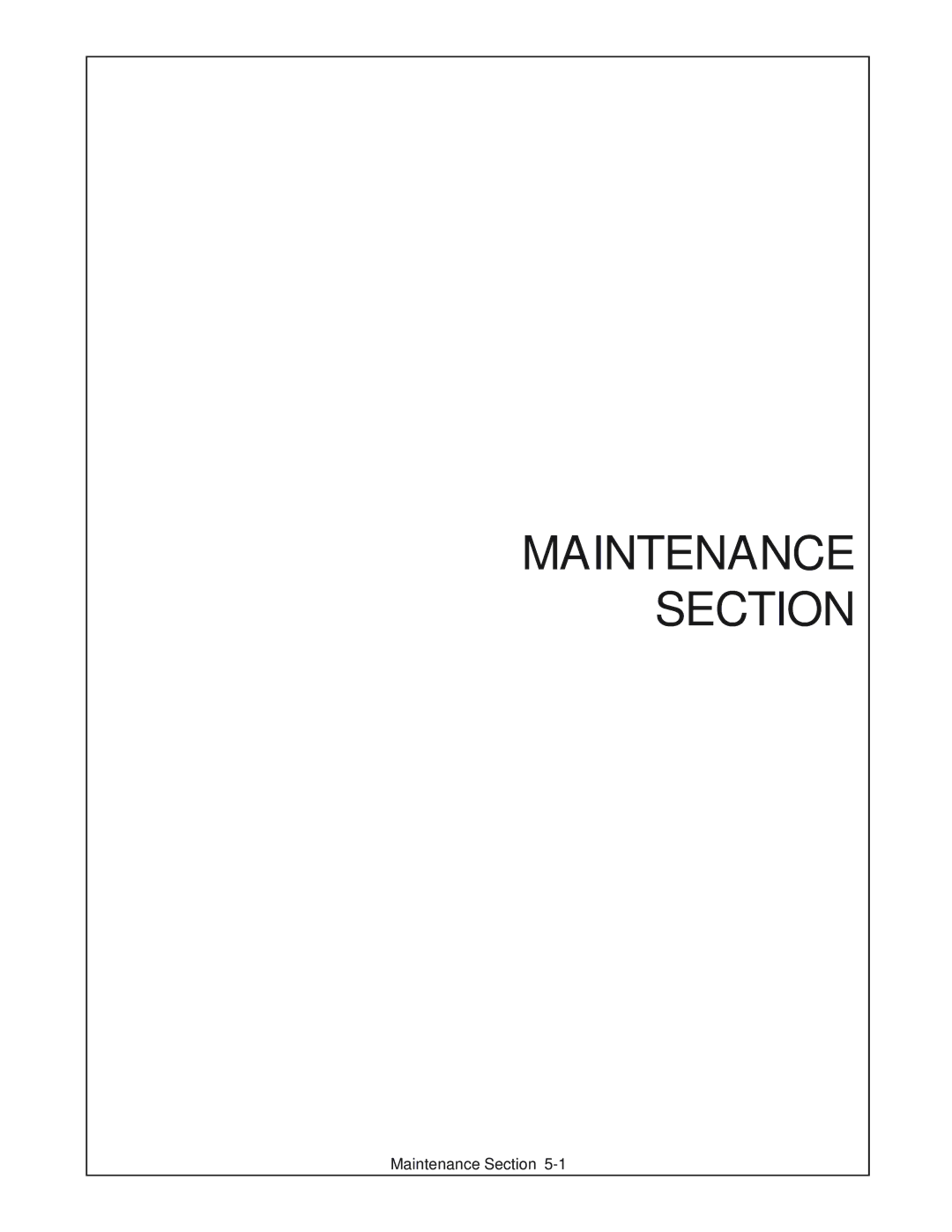 Whirlwind WW60-10001 manual Maintenance Section 