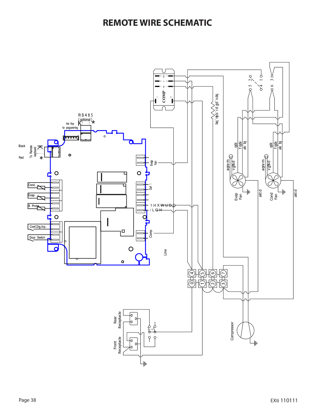 WhisperKool 5000 owner manual Remote Wire Schematic,  